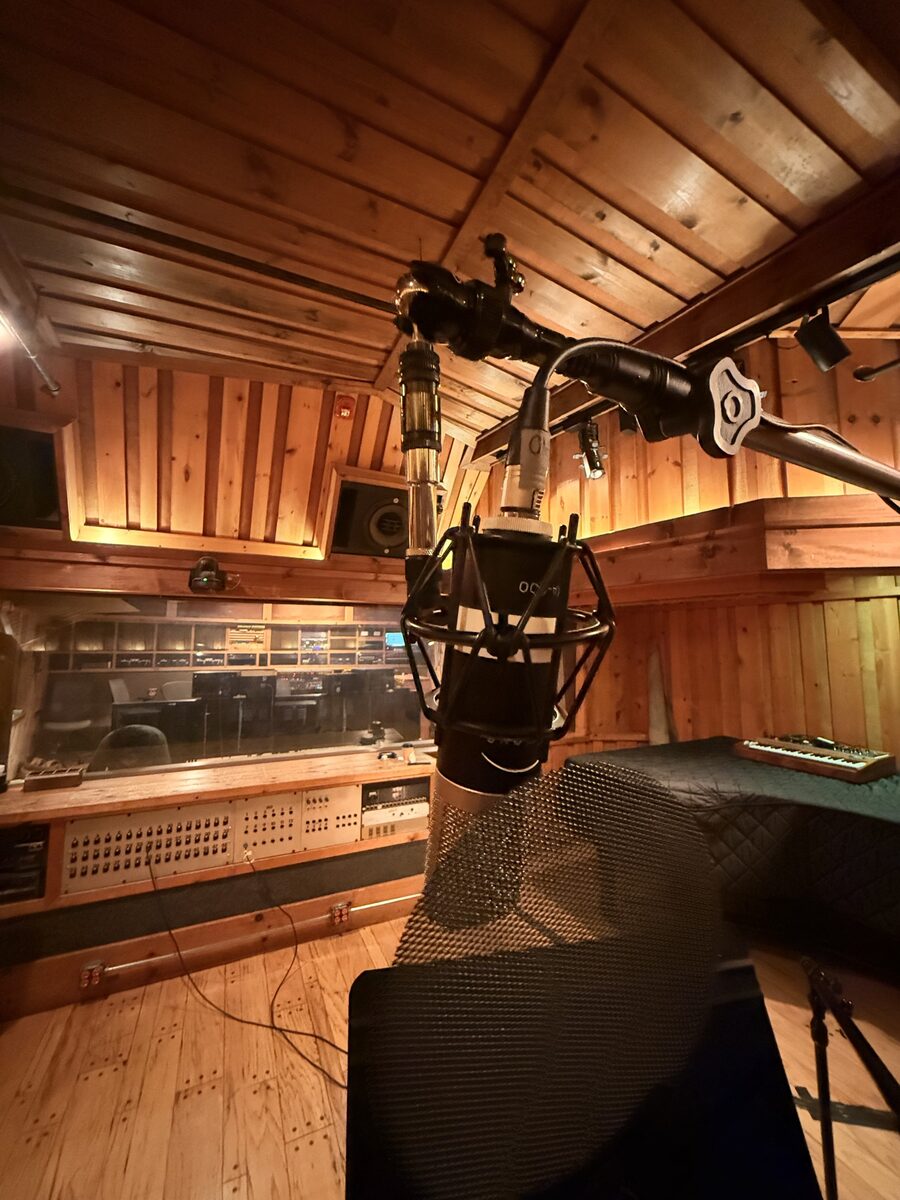 Vocal mic in the booth