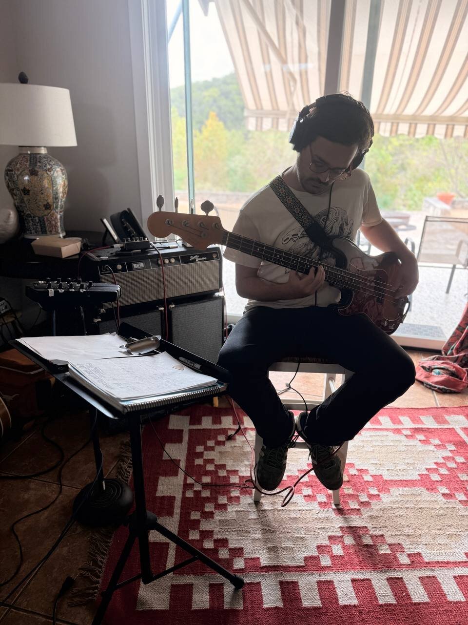 Bass by the window